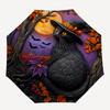 1pc Halloween Cat Fashionable Auto Opening/Closing Folding Umbrella with 8 Bones, Windproof Portable, Daily Use202