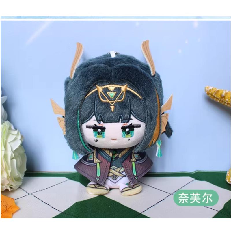 10cm Game Impact Plush Varka Durin Flins Sandrone Columbina Lauma Nefer Skirk Cute Cartoon Dolls Bag Pendant Keychain Gift
