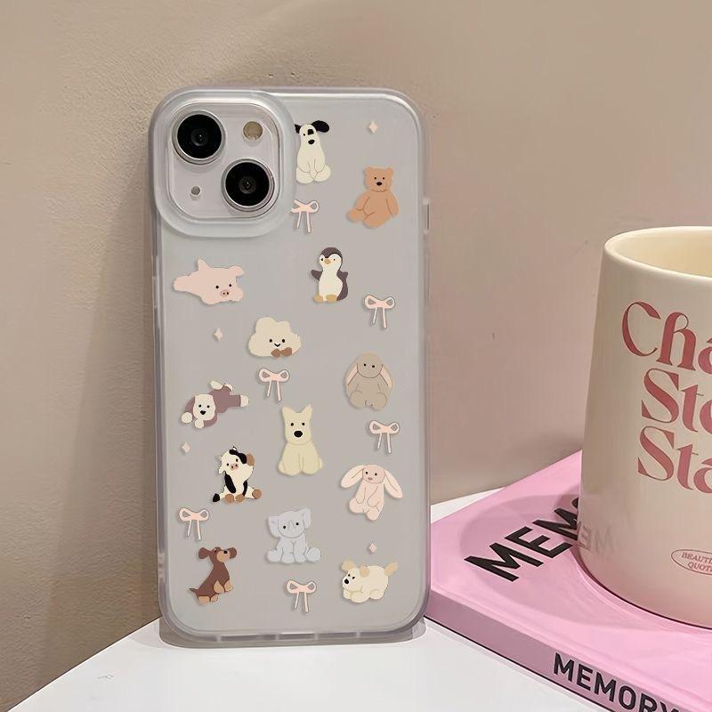 Small animal collection is suitable for Apple 11 Pro mobile phone case iPhone11 transparent, soft 11 Pro Max matte 11 niche