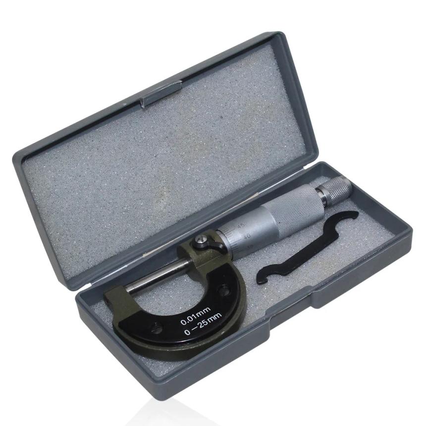 Wholesale Outside Micrometer 0-25mm / 0.01mm Gauge Vernier Caliper Measuring Tools With Box 0-25mm