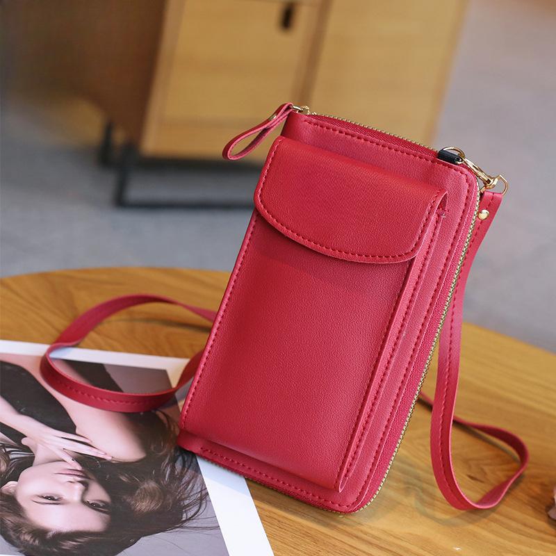 Mini Mobile Phone Bag, Women's Simple and Fashionable Vertical Single-shoulder Crossbody Coin Purse