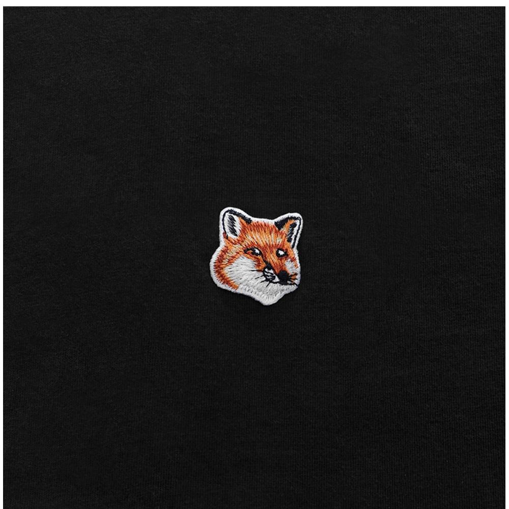 MaiSon KitSune Lw00105kj0008 P199 T-Shirt mit Fuchskopf-Patch für Damen, kurzärmelig
