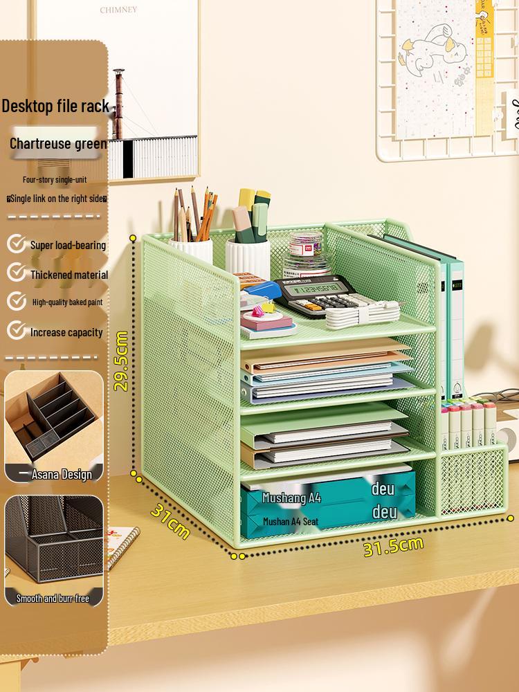 Multi-Layer Desktop File & Book Organizer for Office & Student Use