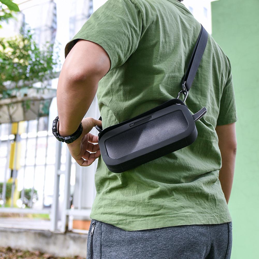 Silicone Cover Shockproof Protective Speaker Cover Case with Handle & Shoulder Strap for Bose SoundLink Flex BT Portable Speaker