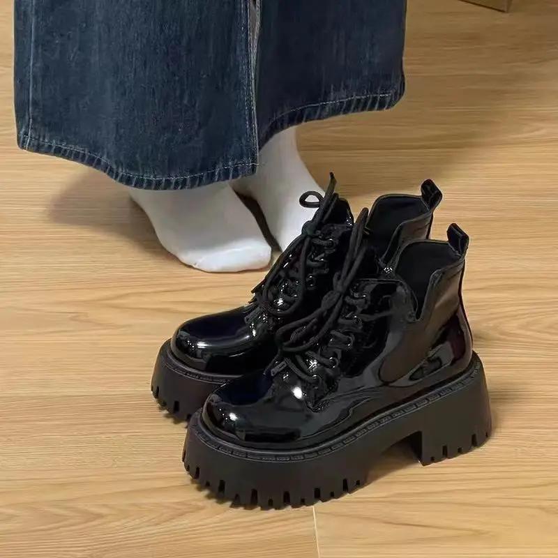 Women Boots Autumn Winter new Round Toe Thick Sole Fashion Shoes for Women Solid Color Elegant Comfortable Fashion Boots Women