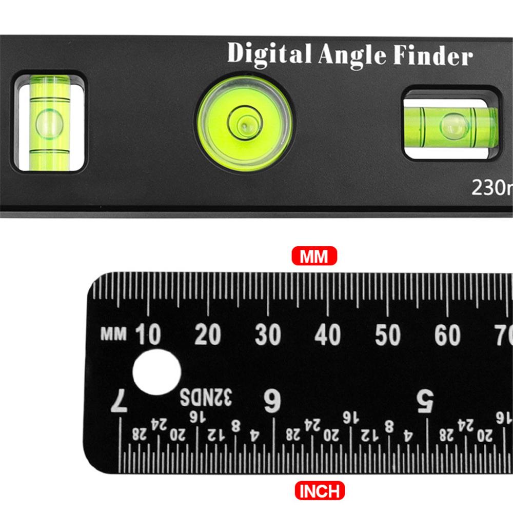 4 In 1 Digital Display Angle Ruler Woodworking Tool w/ Spirit Level Square Ruler