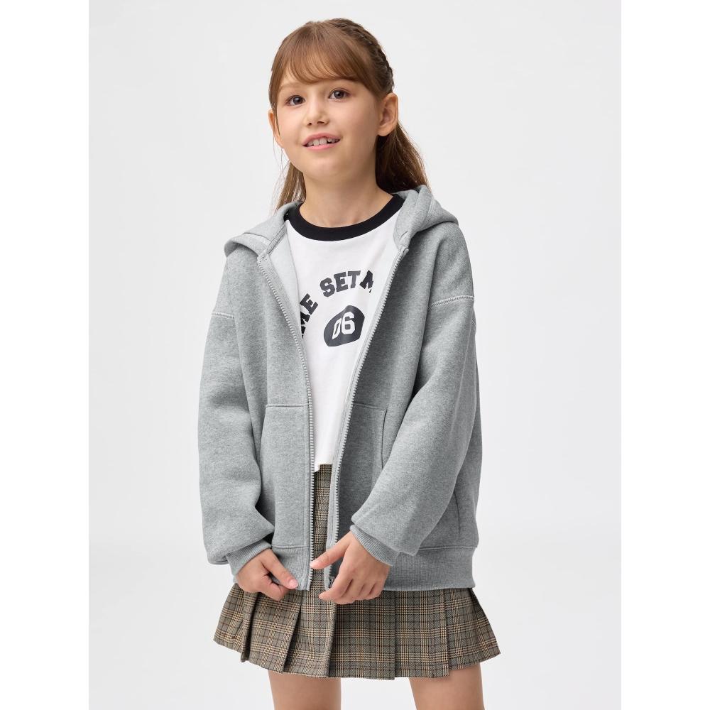 Gu By Uniqlo Kids Heavyweight Sweat Full Zip Hoodie  Unisex 