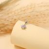 Micro-Pave Cat Claw Zircon Cartilage Stud Earrings - Trendy Stackable Piercing Jewelry for Girls