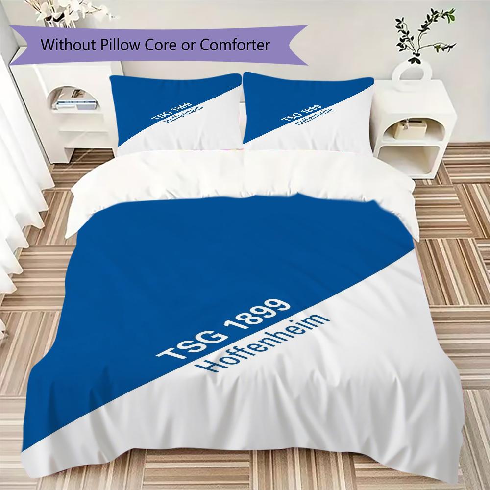 Hoffenheim Pattern Bedding uilt Set uilt Cover Pillowcase Home Decoration Birthday Gift (1 * duvet cover + 2 * pillowcase without core)