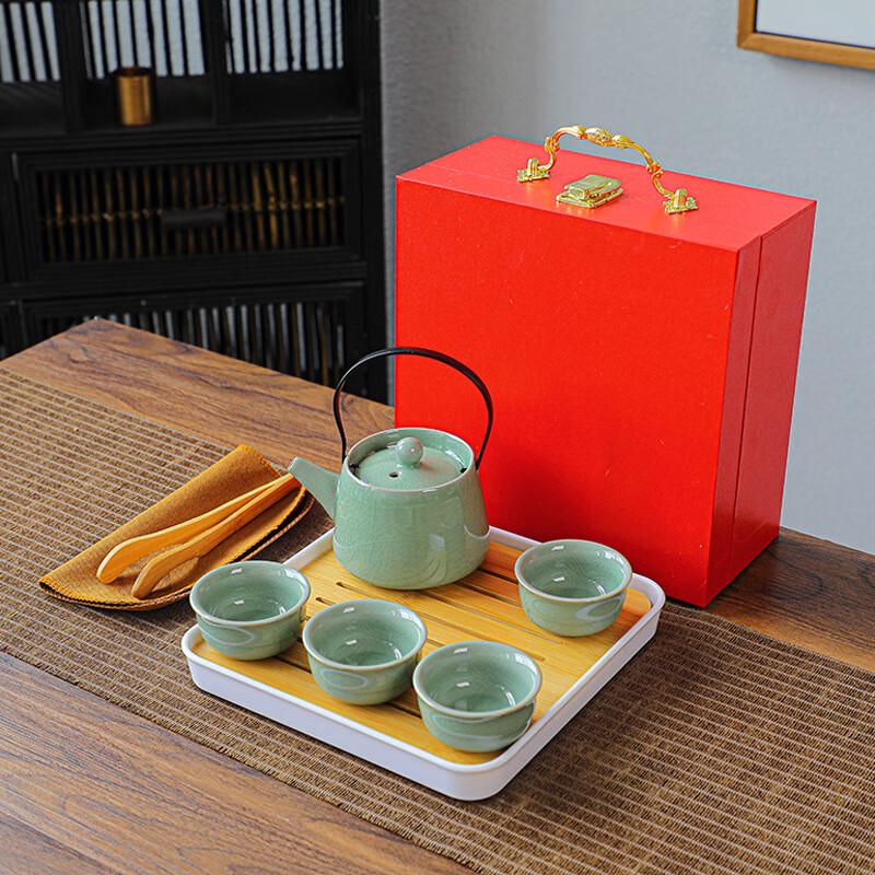 Jiang Lai Ge Kiln Portable Gongfu Tea Set