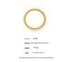 18k Gold-Plated Stainless Steel Round Bead Ring - European and American Luxury Fashion Jewelry