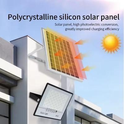 Solar Outdoor Multi-power LED Energy-saving Waterproof Floodlight Remote Control Corridor Garden Garden Balcony Garage Lighting