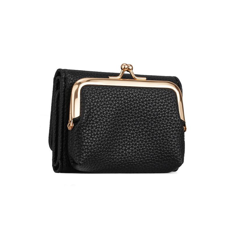 Clip Coin Purse for Women New Style Small Wallet Clutch Credit Card Holder Zipper Pocket Multifunctional Travel Storage Pouch
