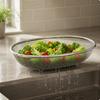 Oval Mesh Colander Easy to Clean Stainless Steel Strainer Basket Rust Resistant Drain S