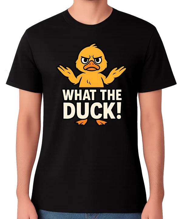 What The Duck F#ck Funny Graphic Unisex T-Shirt Angry Shrug Duck Humour Tee XXXXL