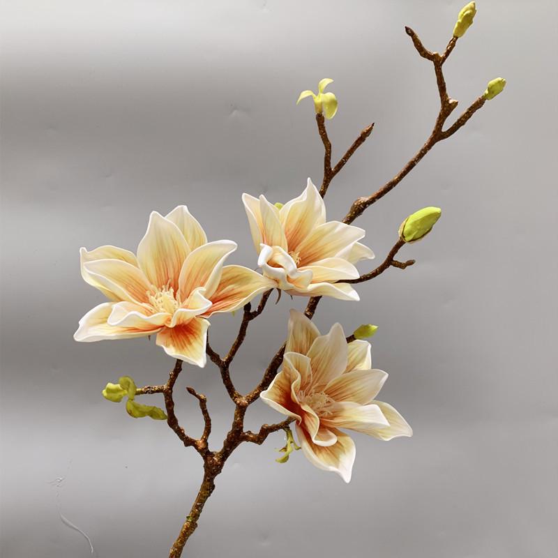 High-End Chinese Style Magnolia Artificial Flower Arrangement for Home Decor