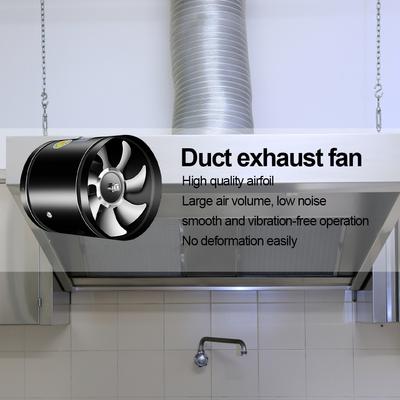 Mini Extractor Metal 4 6 8 Inch Pipe Air Ventilator 2800RPM Duct Fan Low Noise Bathroom Exhaust Fan for Kitchen Washroom Canteen