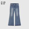 GAP Women's Low-Rise Washed Raw Hem Flare Jeans