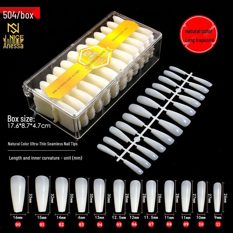540 Ultra-Thin Transparent Half-Cover False Nail Tips - Seamless, No Carving Required