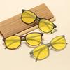 New Retro Night Vision Glasses for Men High-end Yellow Lens Anti Blue Light Driving Computer Sunglasses