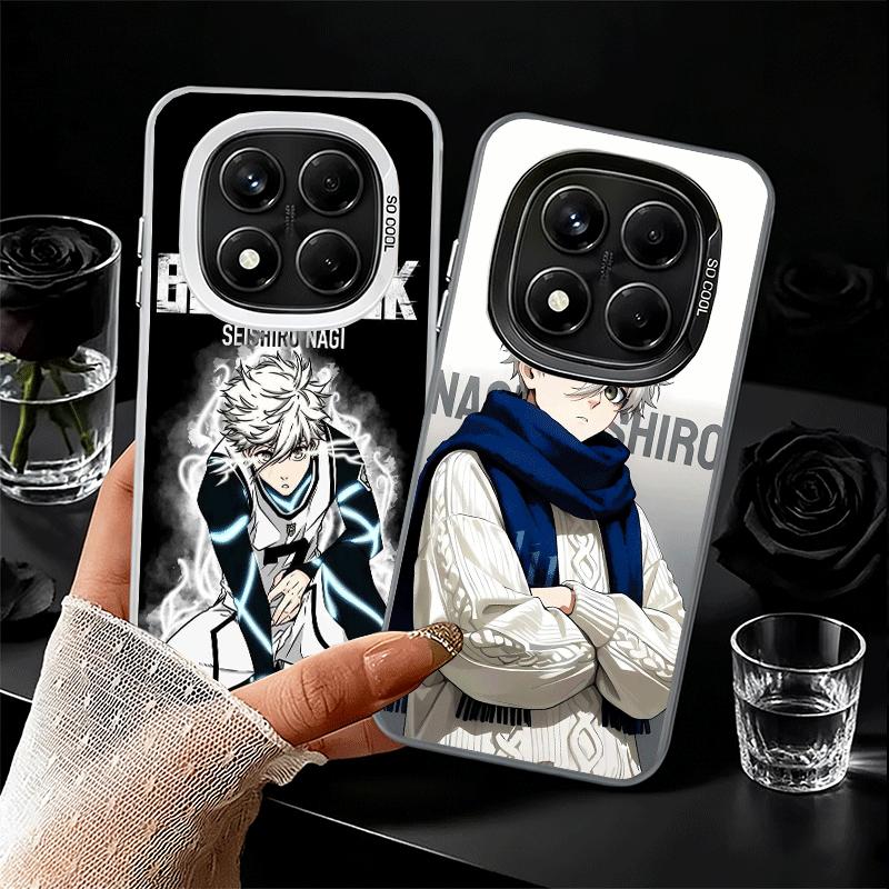 Blue L-Lock Nagi Seishiro Soft Phone Case for Samsung Galaxy S24 S25 FE S26 Edge S23 Ultra S22 Plus S21 + Shockproof Cover Back