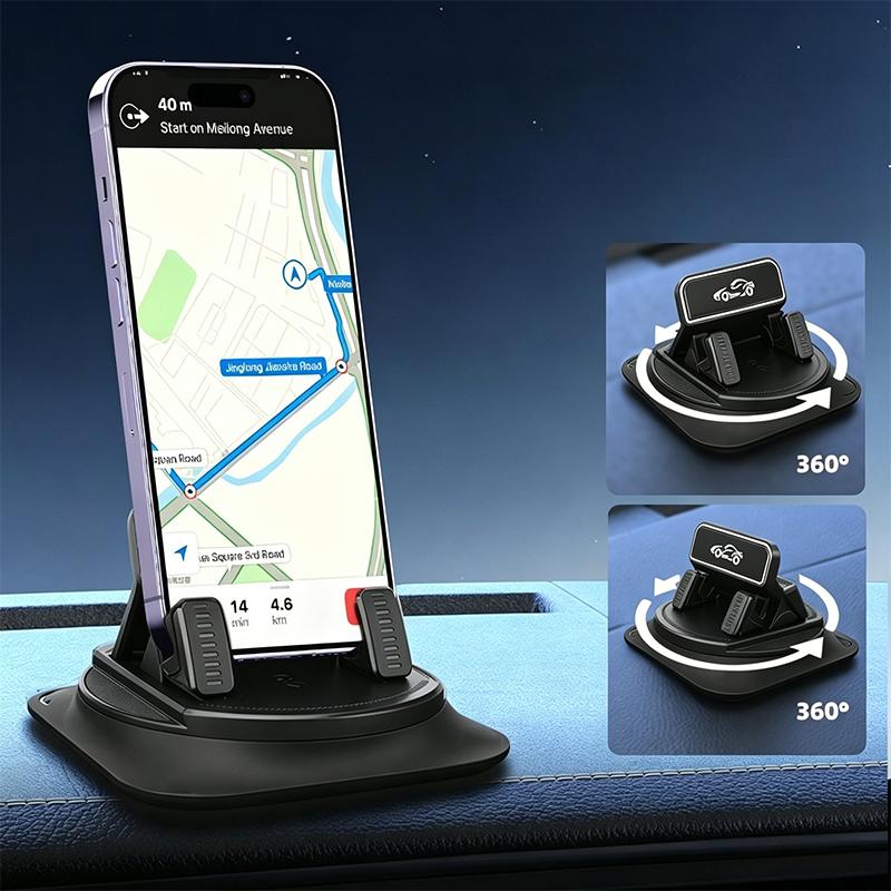 Car dashboard anti slip mobile phone holder 360 ° rotating navigation fixed bracket universal car phone holder