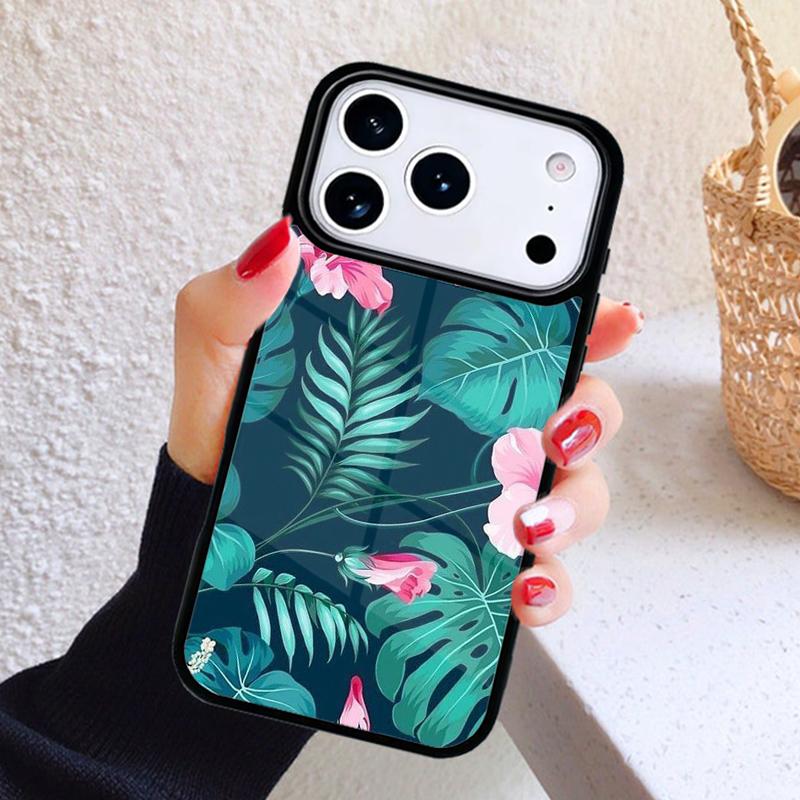 Tropical aloha Hibiscus Pattern Phone Case For iPhone 17 Air 16 15 14 13 12 11 Pro Max Plus