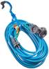 Hataya FX-103K(B) 2-Pin Grounded Outdoor Extension Cord (Rainproof), 10m Cord, 2.0mm Diameter, Fucute Plug, 3 Outlets, Rainproof Caps, Built-in Pilot