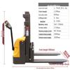Erboli 1-Ton 2-Meter Walk-behind Electric Stacker with Lithium Battery CN Plug (adapter Included)