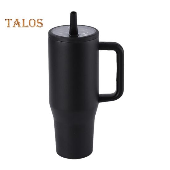 40 Oz Thermal Cup Stainless Steel Tumbler with Flip Straw Leakproof Insulated Travel Mug with Handle for Home Office Car