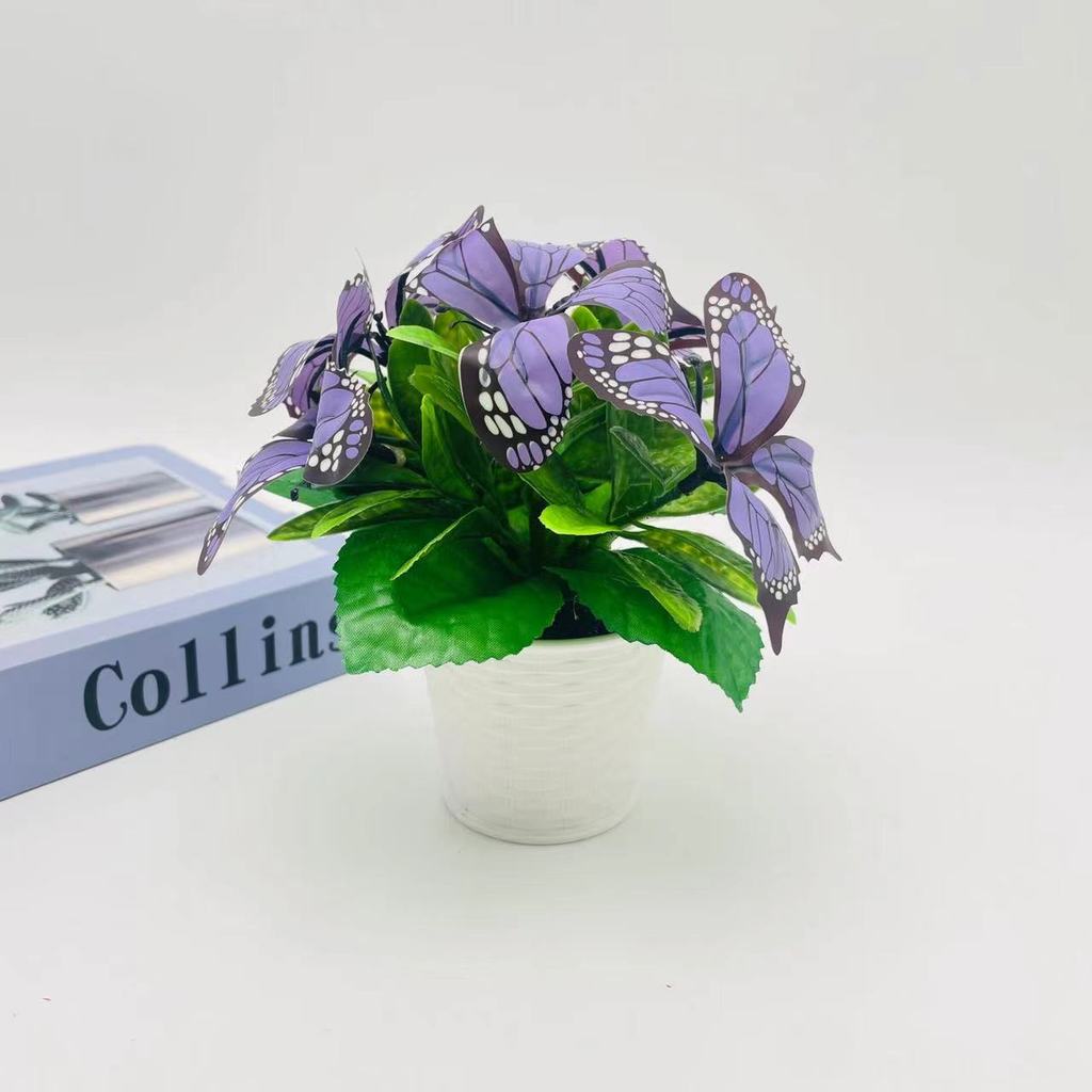 Butterfly Artificial Flower Pot For Home Decor And Photography Props