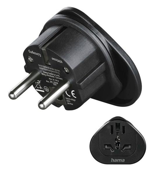 Hama travel adapter black 223454