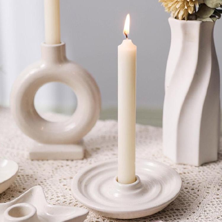 Round Candlestick Mold Color Concentrate Holder Mold Gypsum Candle Holder Mold