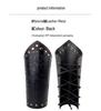 Viking Wolf Totem Leather Wristband - Embossed Medieval Warrior Protective Gear