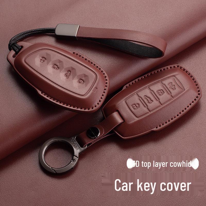 Leather Key Cover for Great Wall Haval: H6, H2S, M6, Big Dog, F7, H9, Red Hare, Menglong, Mythical Beast