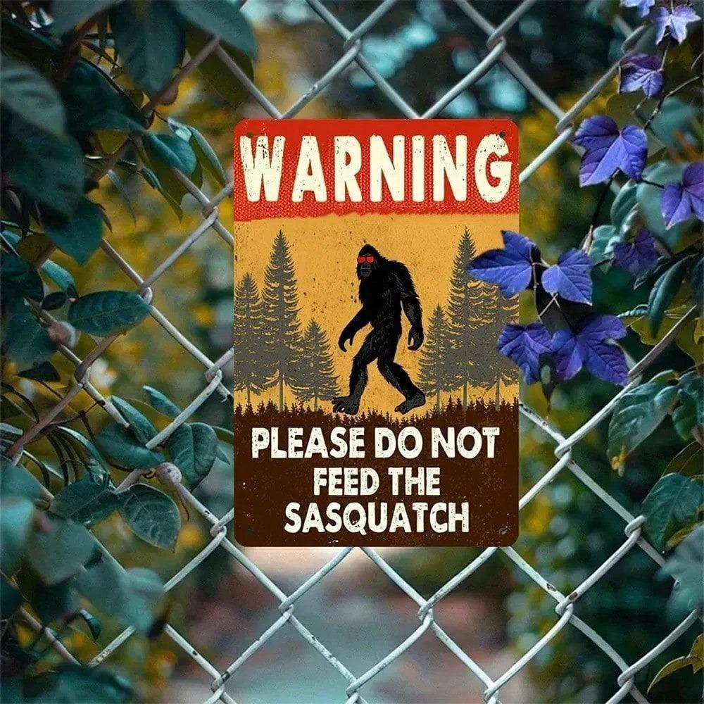 Sasquatch Vintage Metal Sign Outdoor Garden Decor Garage Bar Gift