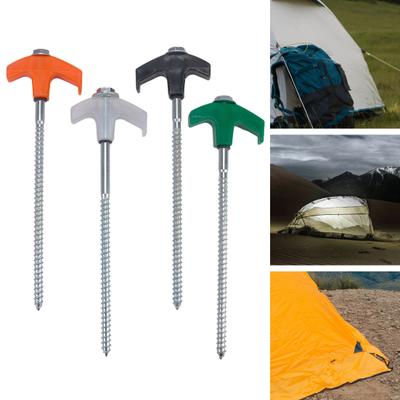 Einschraubbarer Zeltpflock Leuchtend im Dunkeln Schwerlast Outdoor Garten Hof Terrasse Rasen Camping Plane Überdachung Winddicht Gewindeter Erdspieß Zeltnagel