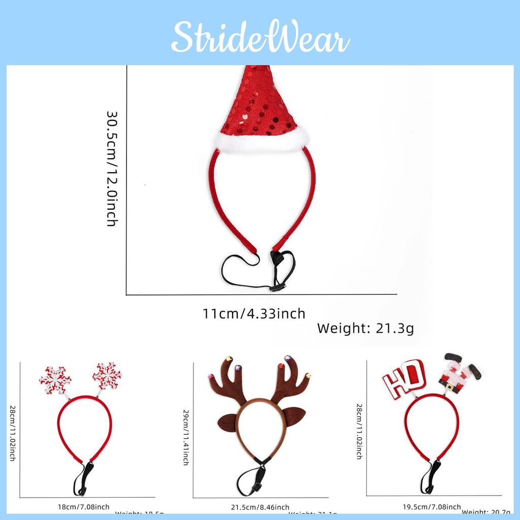 Чарівна різдвяна колекція пов'язок на голову для домашніх тварин з яскравими святковими кольорами для собак