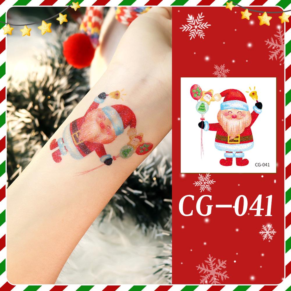 Ruikalong Christmas Cartoon Temporary Tattoo Stickers for Face and Arms