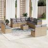 VidaXL Garden Lounge Set with 12 Pcs Cushions, Sofas with Adjustable Feet, Outdoor Furniture Set Patio Terrace, 3249668
