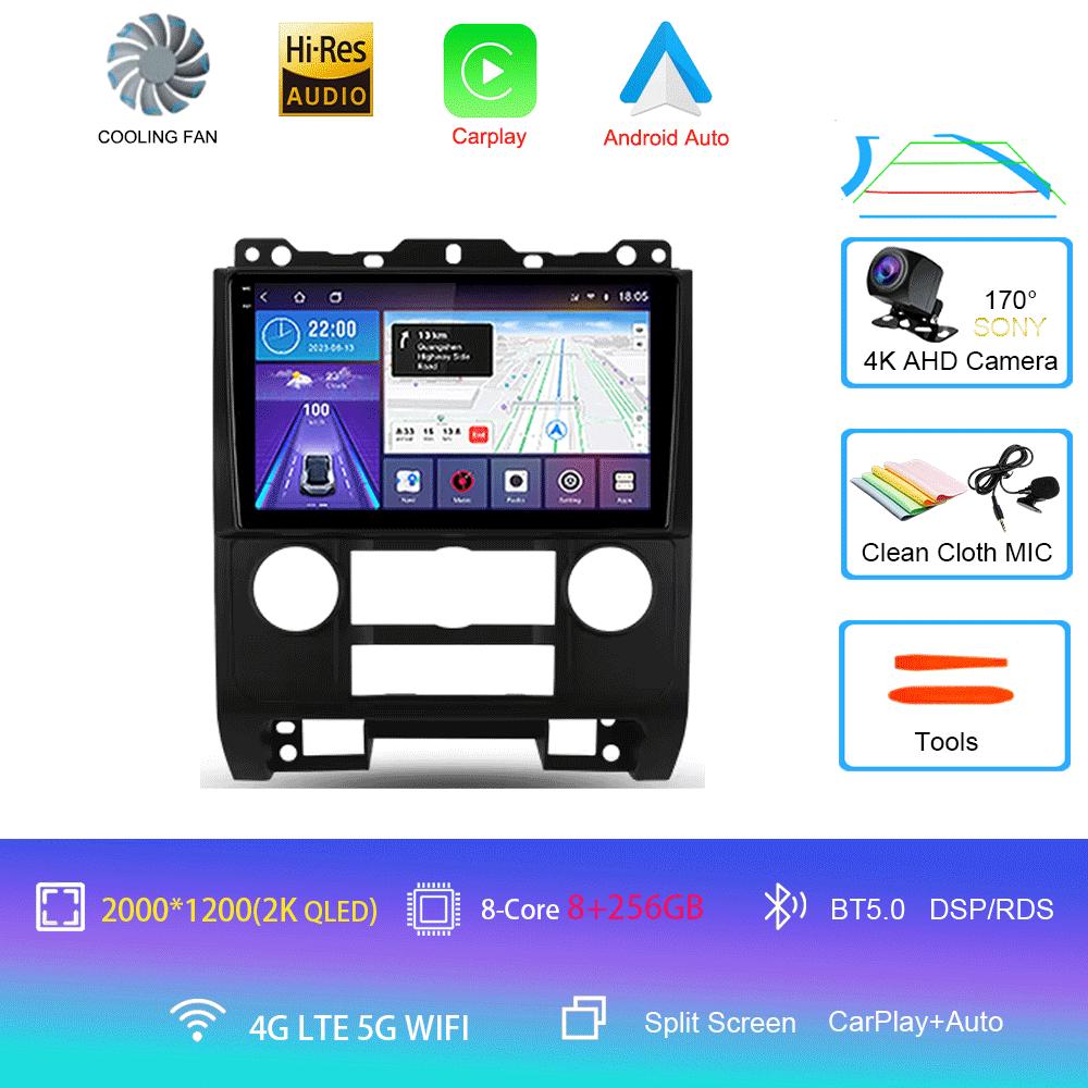 Car Radio Android14 For Ford Escape 2007 2008 2009 2010 2011 2012 Navigation GPS Multimedia Video Player Stereo wireless Carplay