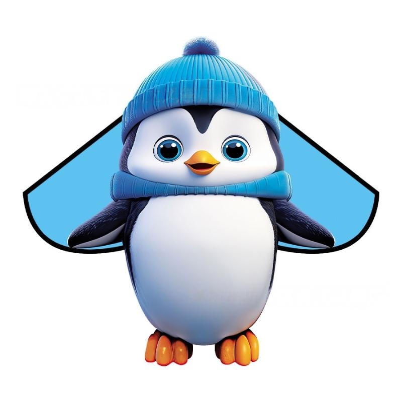 

1Pcs Shark Bee Penguin Cartoon Children S Novice Beginner Kites Flying Outdoor Toys For Kids Animals Nylon Fabric Kite A1