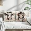 Adorable Pet - Floral Fusion Pillow CoversLiving Room Sofa Cushion Cover, Soft and Comfortable, Bedroom Room Decoration
