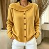 Women's Color Asymmetric Lapel Long Sleeve Pullover Top for Everyday Fashion