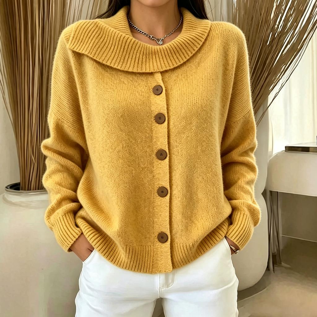 Women's Color Asymmetric Lapel Long Sleeve Pullover Top for Everyday Fashion