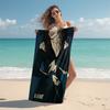 Personalized "Magical Winter Night" Beach Towel Microfiber Beach Towel Thin Absorbent for Beach Swimming Yoga Bath Sports. 0910414