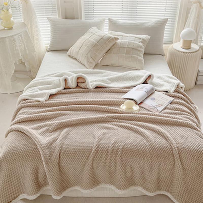 OEING Plush Sofa Throw Blanket