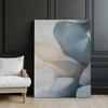 Floral Elegance In Shades of Blue Floral Elegance In Shades of Blue, 50X70 Cm, Black Aluminum Frame, 230 Gsm Matte Paper