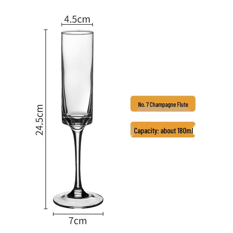 ZISIZ Lead-Free Crystal Champagne Glass