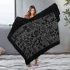 Abstrakter Geometrischer Print Fleece Decke Überwurf Weich Warm Dekorativ Sofa Bett Abdeckung Geschenk